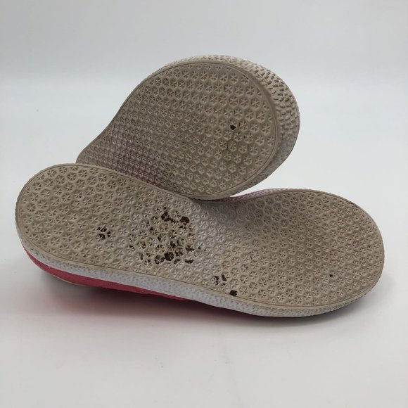 Adidas Kids Athletic Shoes in Pink/White, Size 4.5, Suede, Lightly Flawed - Picture 4 of 7